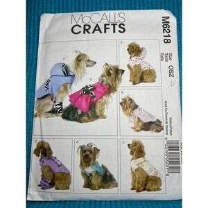 McCalls 6218 dog vest coat scarf leg warmers pattern